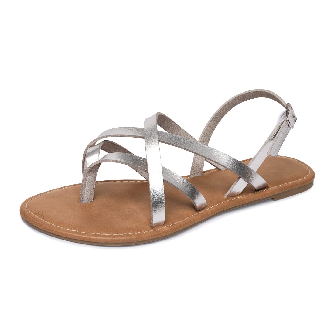 Women's Gladiator Flat Sandals - Fisherman Strappy Summer Sandals with Ankle Strap | Comfortable Casual Beach Walking Shoes for Vacation & Outdoor Activities