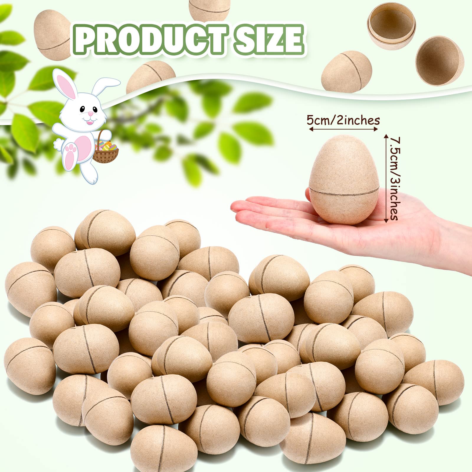 200-Piece DIY Paper Mache Easter Eggs Bulk - 2.95