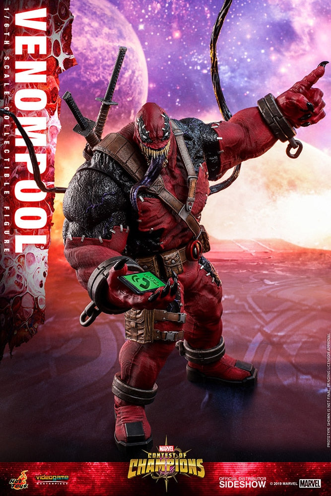 Hot Toys Marvel Contest of Champions Venompool 1/6 Scale Collectible Action Figure - Perfect for Marvel Fans & Collectors, Great for Display & Role Play