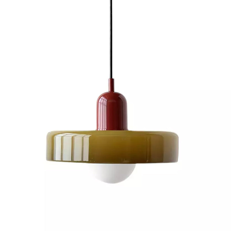 Modern Disc Orb Pendant Light Fixture - Sleek Minimalist Ceiling Lighting for Dining Room, Kitchen, Bedroom & Living Room Decor