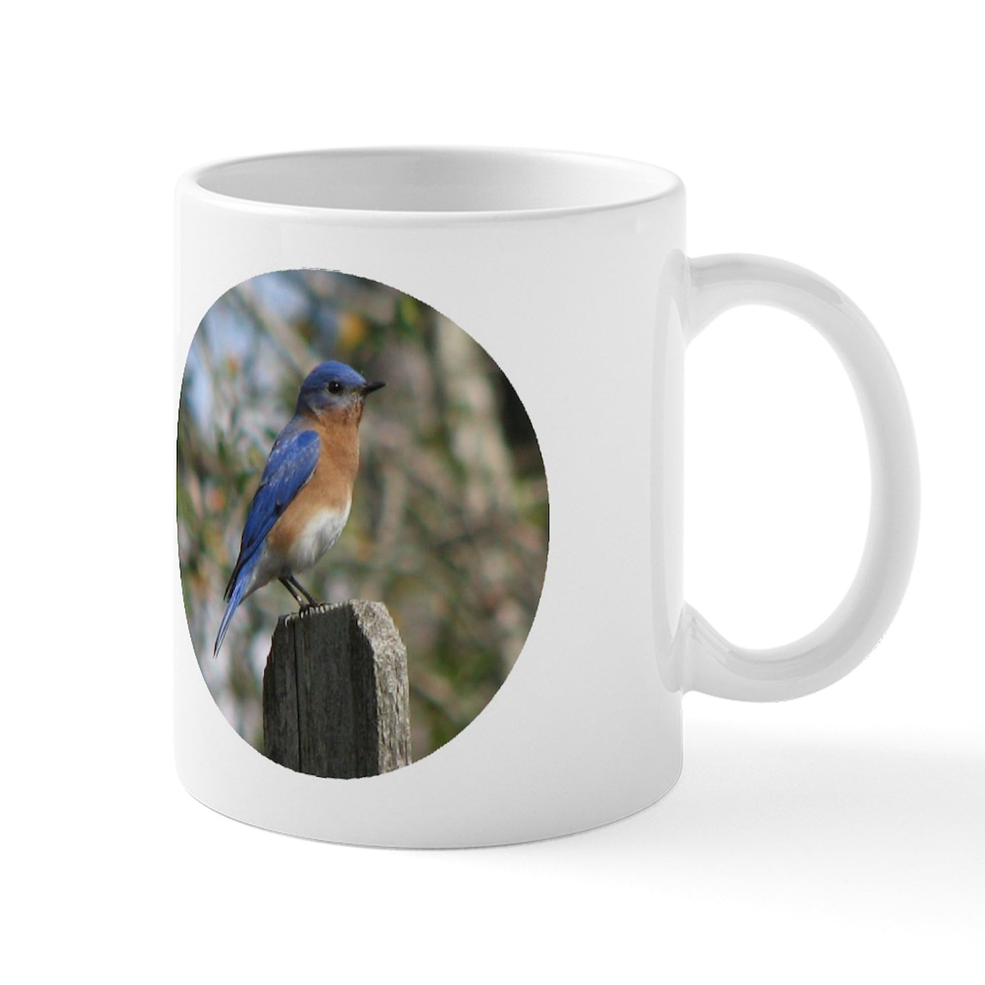 Eastern Bluebird Ceramic Coffee Mug 11 oz (325 ml) - Handmade Gift for Bird Lovers, Perfect for Tea, Hot Chocolate & Office Use - CafePress