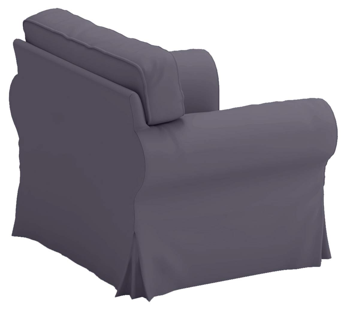 Heavy Cotton UPPLAND Sofa Slipcover - Compatible with IKEA UPPLAND Armchair Replacement Cover (Dark Gray) | Durable Furniture Protector for Living Room, Office & Home Decor