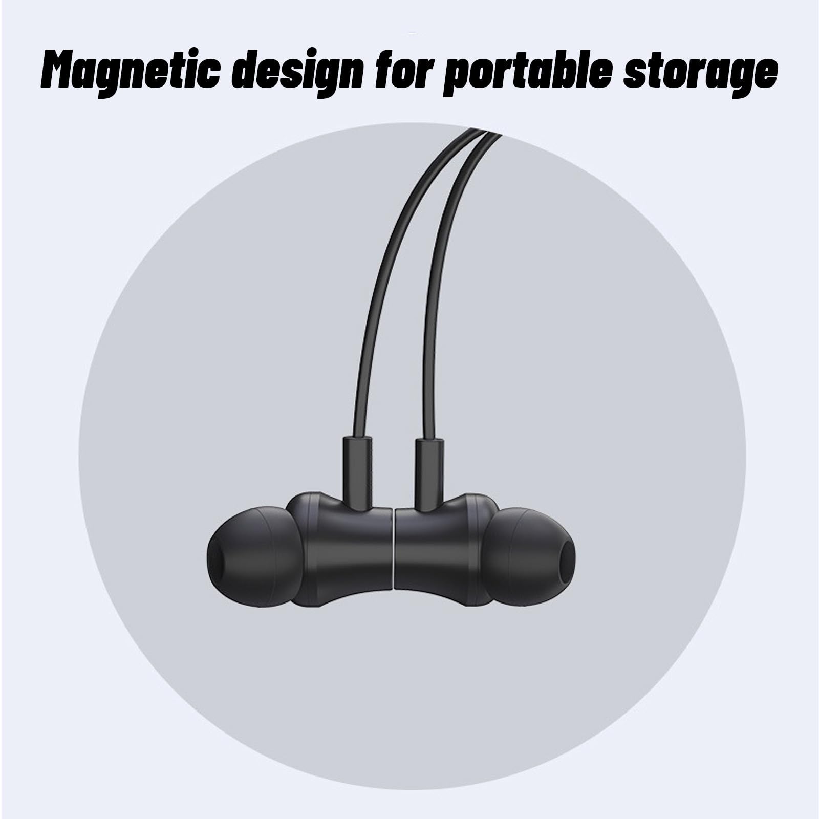 Wireless Bluetooth Earbuds, Sports Headphones with High Power Stereo Sound, Neckband Earphones for Running, Workout, Travel & Office Use - Perfect for Gym, Commuting & Business Calls