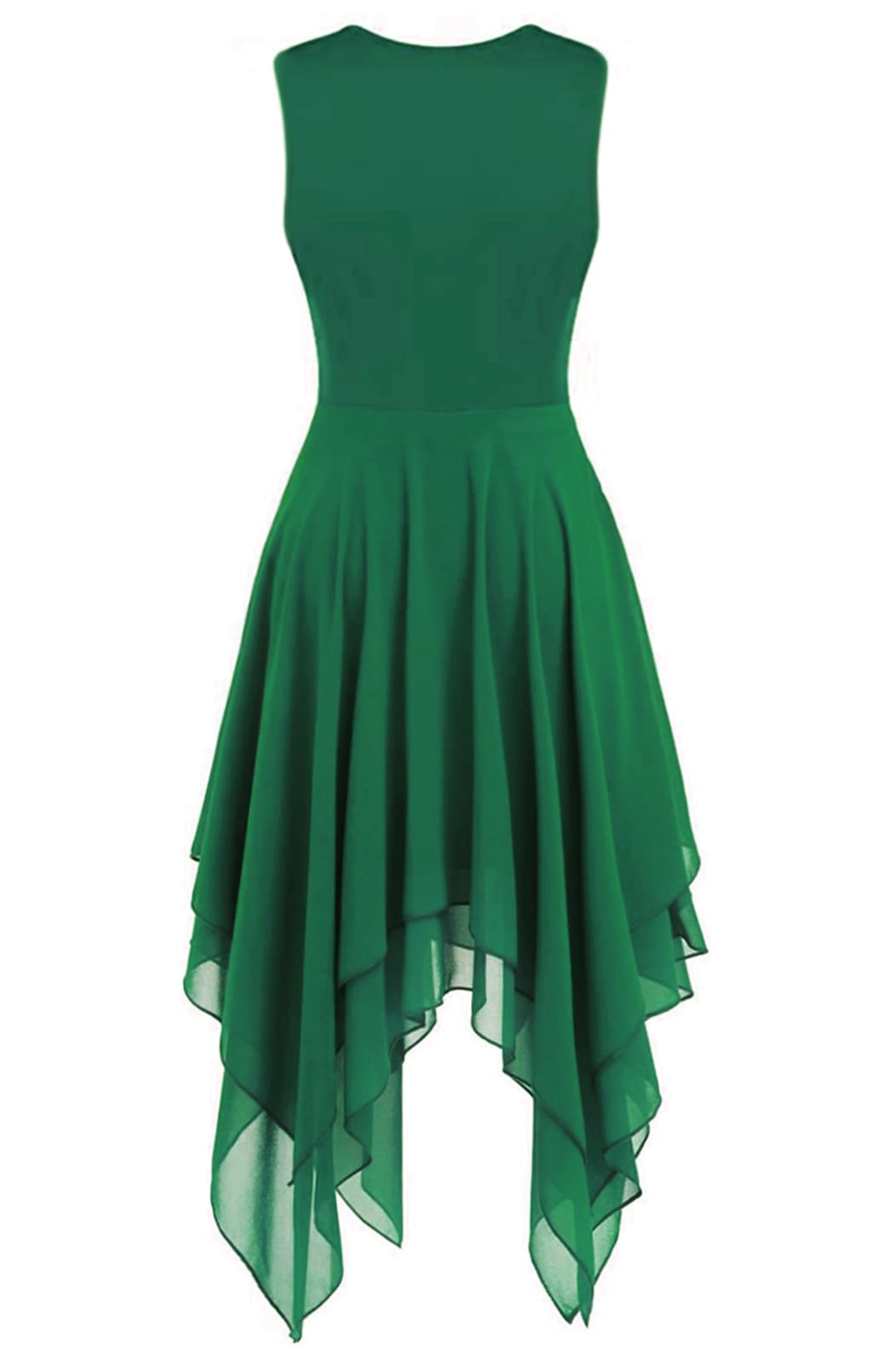 Women's Praise Dance Dress - Flowy Sleeveless Tunic with Asymmetrical Skirt for Worship & Liturgical Dance | Church Performance, Contemporary Christian Dance Costume