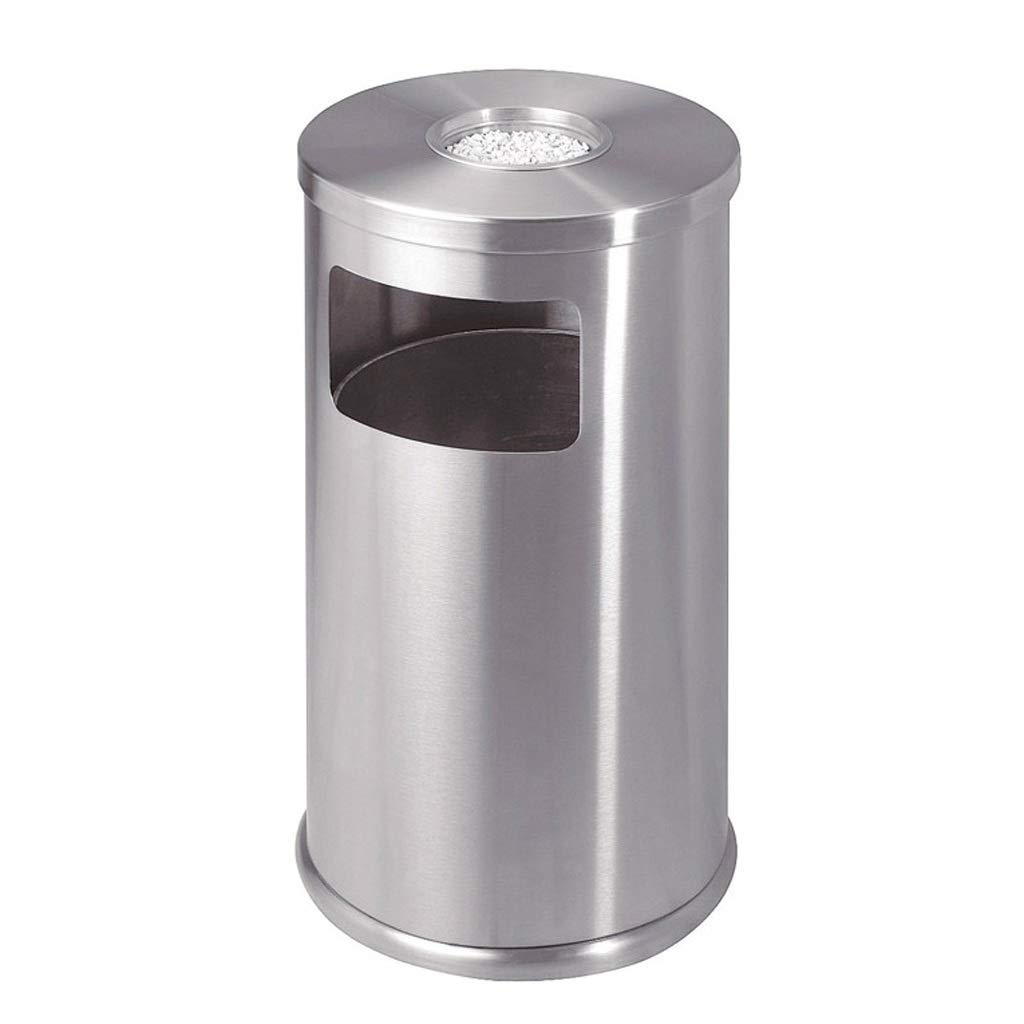 Large 50 Gallon Trash Can with Built-in Ashtray - Heavy Duty Outdoor/Indoor Waste Bin for Parks, Commercial Spaces & Home Use - Perfect for Recycling, Yard Waste & Public Areas (Size C)