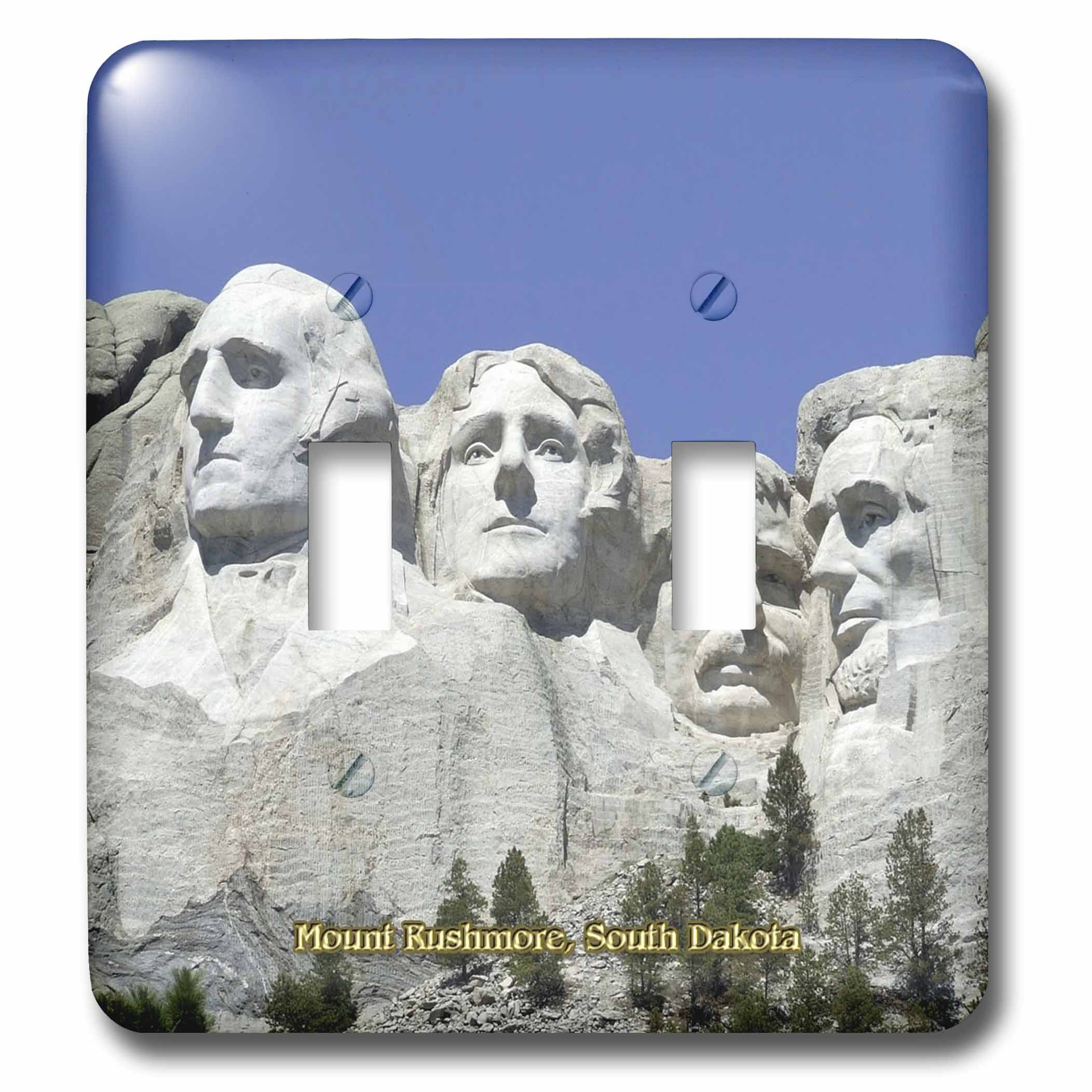 3D Rose Mount Rushmore South Dakota Double Toggle Switch - Premium Rocker Switch Cover for Home, Office, and DIY Electrical Projects (Set of 2)