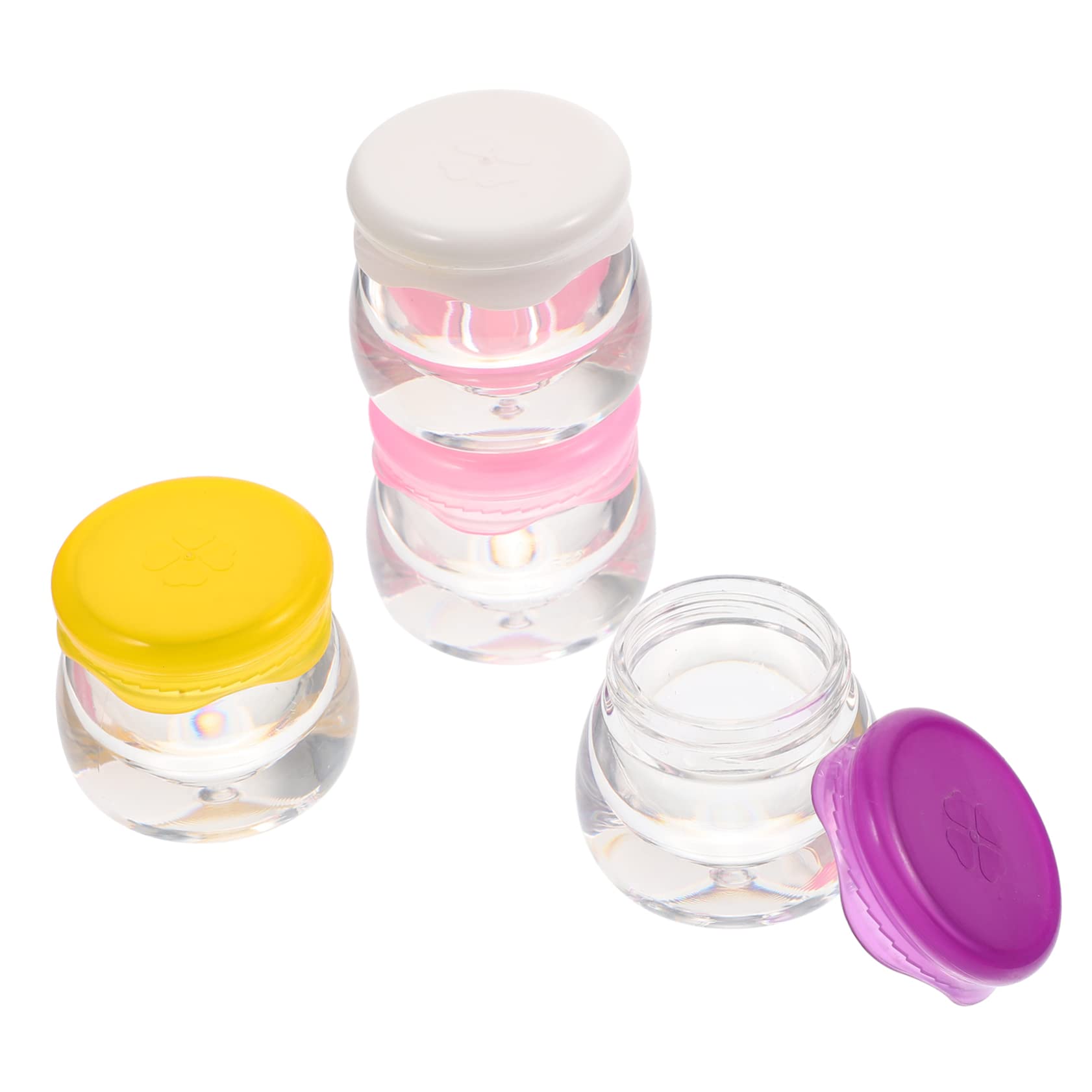 Beaupretty 8-Piece Clear Glass Cream Jars with Lids - Travel-Sized Empty Lotion Containers for Lip Balm, Skincare & Cosmetics - Perfect for DIY, Salons, and On-The-Go Use