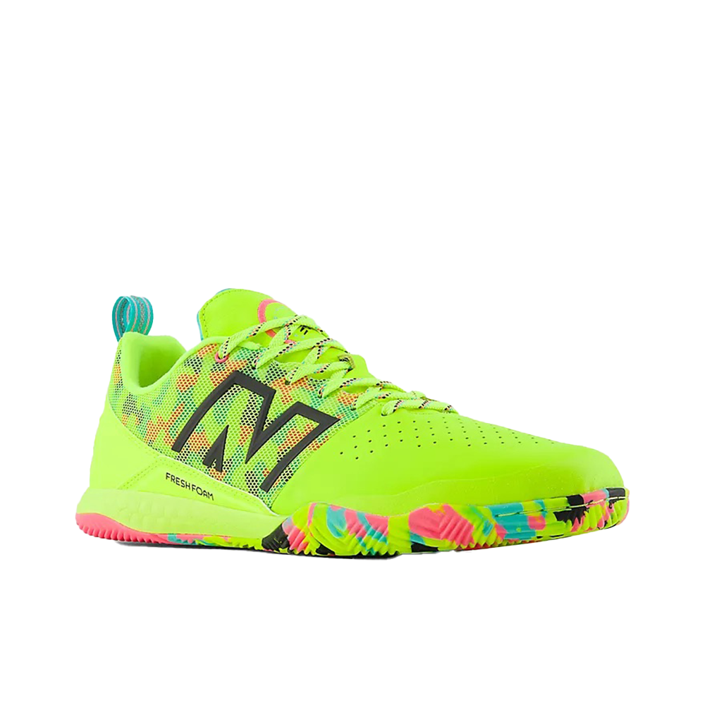 New Balance Audazo V6 Pro IN Football Cleats - High-Performance Soccer Shoes for Men in Fluorescent Yellow | Perfect for Turf & Artificial Grass Fields