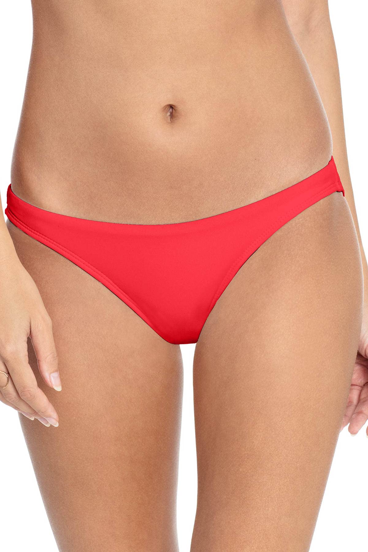 Robin Piccone Women's Ava Clean Finish Bikini Bottom - High Waisted Swimwear for Women, Comfortable & Stylish Beach Bikini - Perfect for Pool, Vacation & Summer Getaways