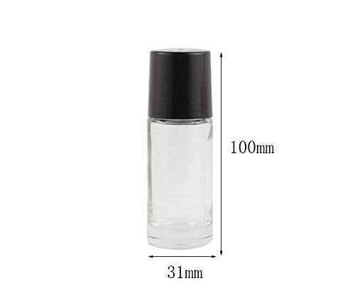 3 Packs 30ml Glass Roll On Bottles with Plastic Roller Balls - Refillable Travel Deodorant Containers for DIY Lip Balm, Lotion & Sunscreen - Perfect for Home, Travel & Cosmetic Storage