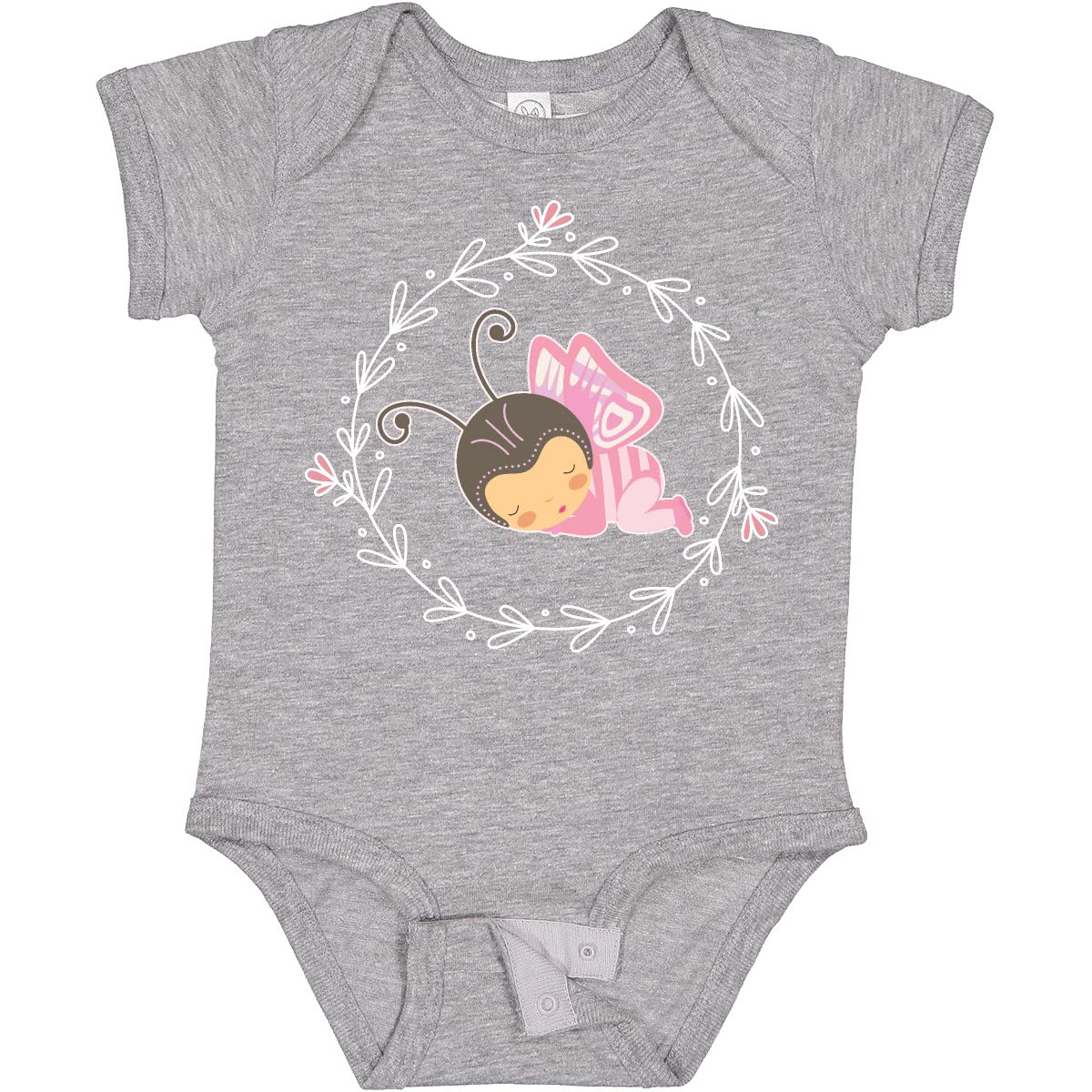 Inktastic Cute Butterfly Baby Bodysuit - Soft Cotton Onesie for Baby Girls - Perfect for Newborn, Infant & Toddler Outfits, Photo Shoots & Everyday Wear