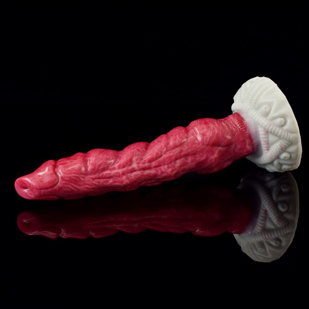Premium Liquid Silicone Alien/Fido Dildo with Strong Suction Cup - Realistic Adult Sex Toy for Women & Men - Perfect for Solo Play, Couples Fun & BDSM Exploration