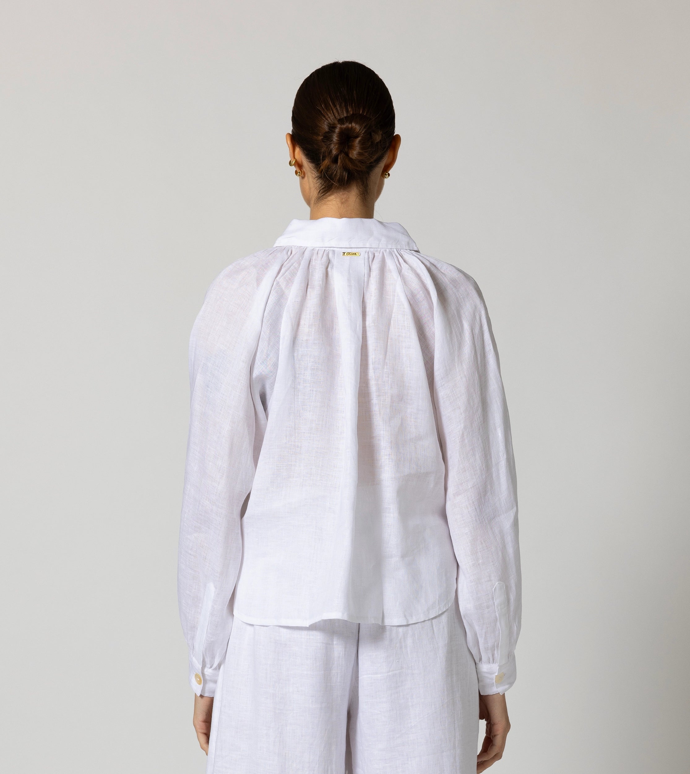 Elegant White Negara Blouse for Women - Perfect for Office Wear, Casual Outfits & Special Occasions