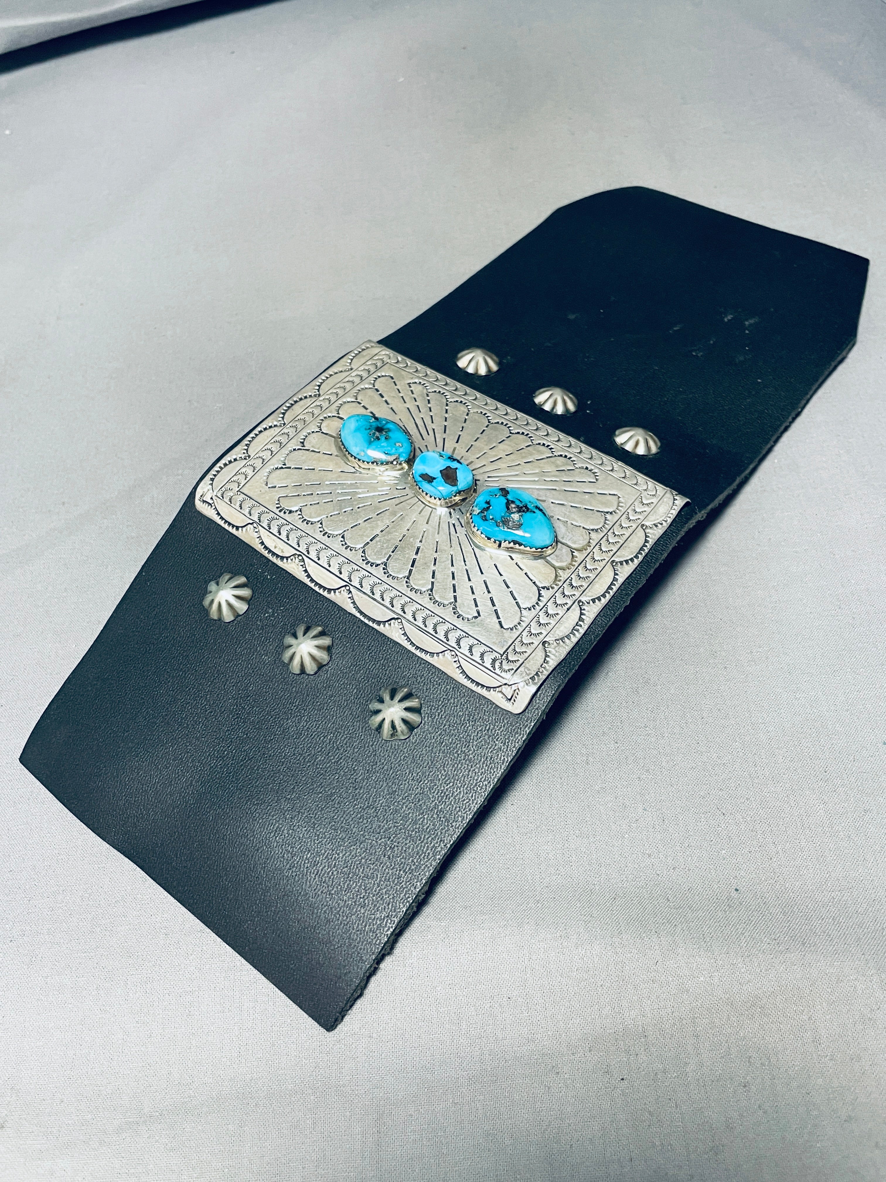 Vintage Navajo Sterling Silver Turquoise Ketoh Bracelet - 115g Handmade Native American Jewelry for Women, Boho Fashion & Spiritual Healing Accessories