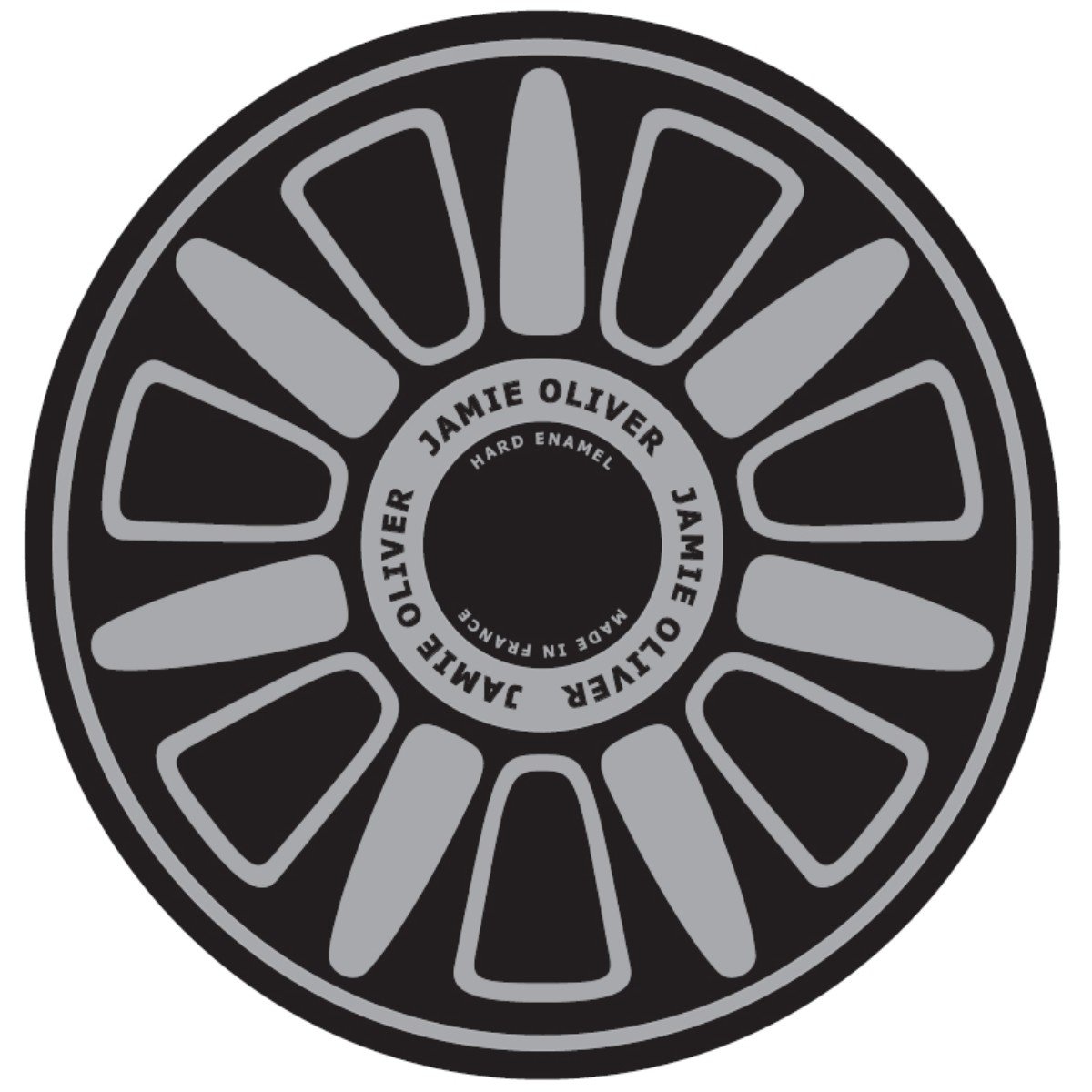 Jamie Oliver 28cm Hard Enamel Non-Stick Frying Pan - Professional Grade Cookware for Sauteing, Frying & Perfect Pancakes