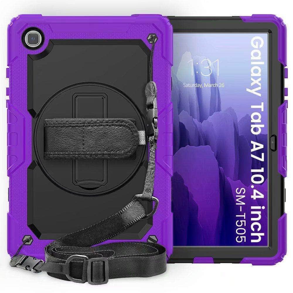 Premium Shockproof Rugged Hybrid Case for Samsung Galaxy Tab A7 10.5 (T500/T505) - Heavy Duty Protection for Work, Travel & Outdoor Use