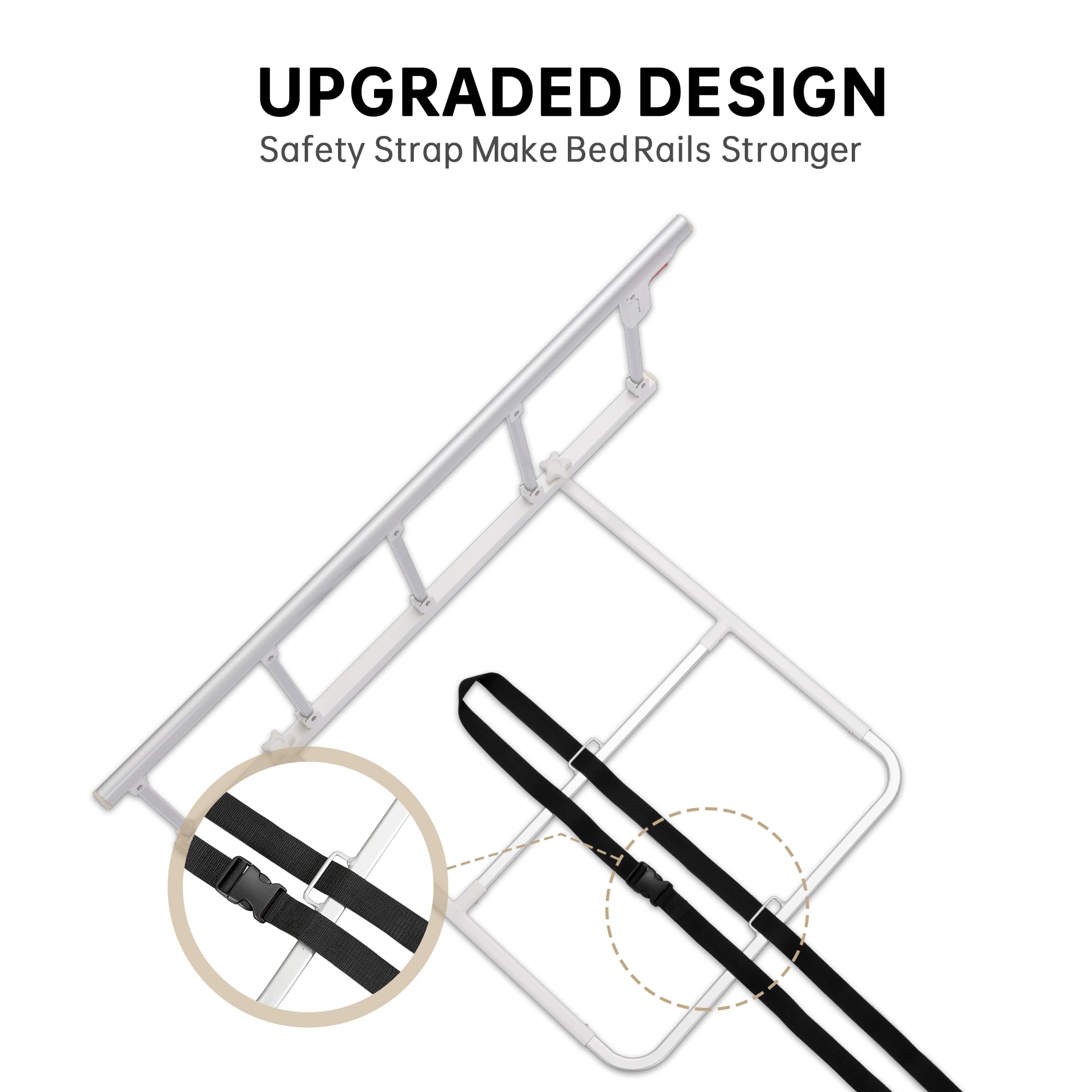 ELENKER Adjustable Bed Rails for Elderly Adults - 48.6