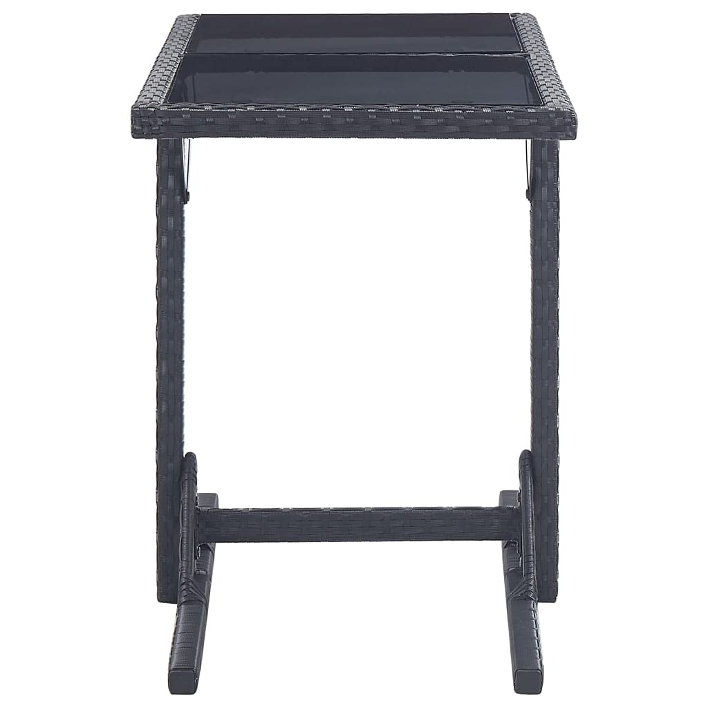 vidaXL 3-Piece Patio Dining Set - Outdoor Garden, Balcony, Backyard, Terrace Furniture with Table & Chairs - Black Home Seating for Al Fresco Dining & Relaxation