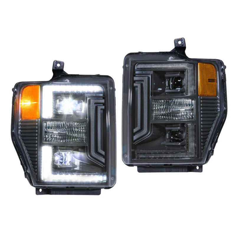 Morimoto XB Hybrid LED Headlights for 2008-2010 Ford Super Duty Trucks - Multicolor Flow Series - Upgrade Your Night Driving & Off-Road Adventures