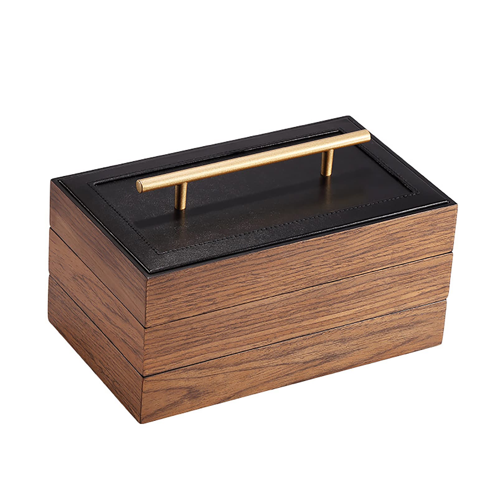 Vintage Wooden Jewelry Organizer Box - Multi-Layer Large Capacity Bracelet, Earring & Necklace Storage Display Case with Flannel Lining, Brown - Perfect for Jewelry Shop Display, Home Vanity Organization & Travel Jewelry Storage