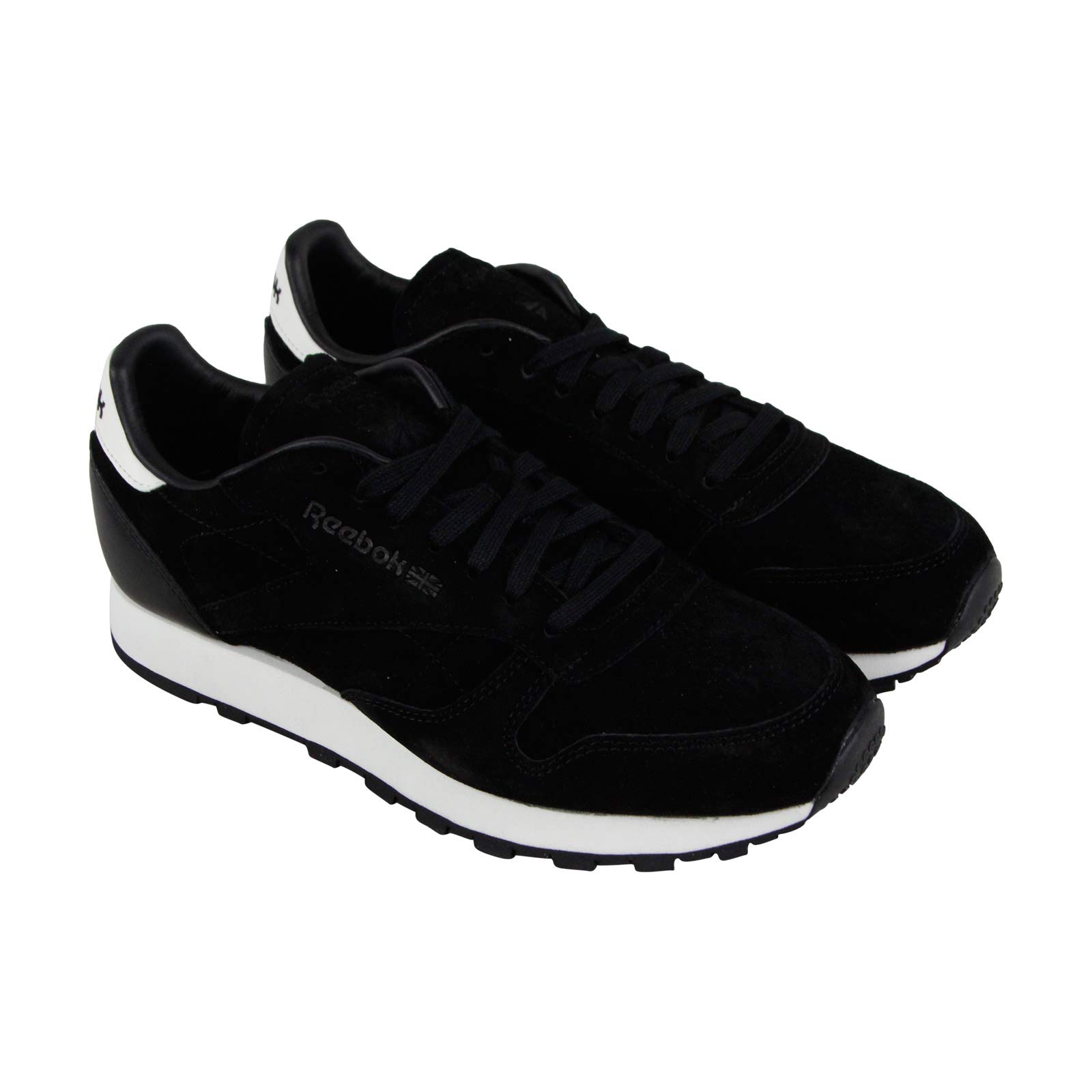 Reebok Classic Leather Walking Shoes for Men - Size 10.5 | Black/Chalk Color | Comfortable & Durable Sneakers for Casual Wear, Gym, and Daily Activities