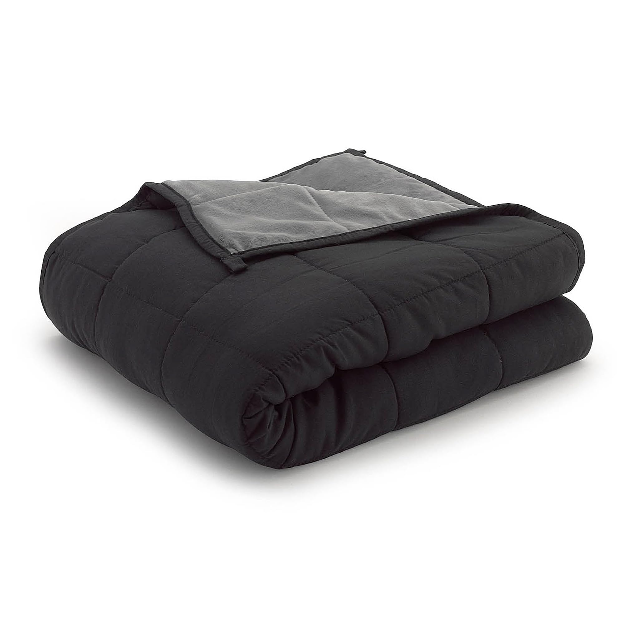 Ella Jayne Luxury Reversible Weighted Blanket for Adults - 15lb Heavy Blanket in Black (Queen, King, Twin Sizes) - Perfect for Stress Relief, Anxiety & Better Sleep