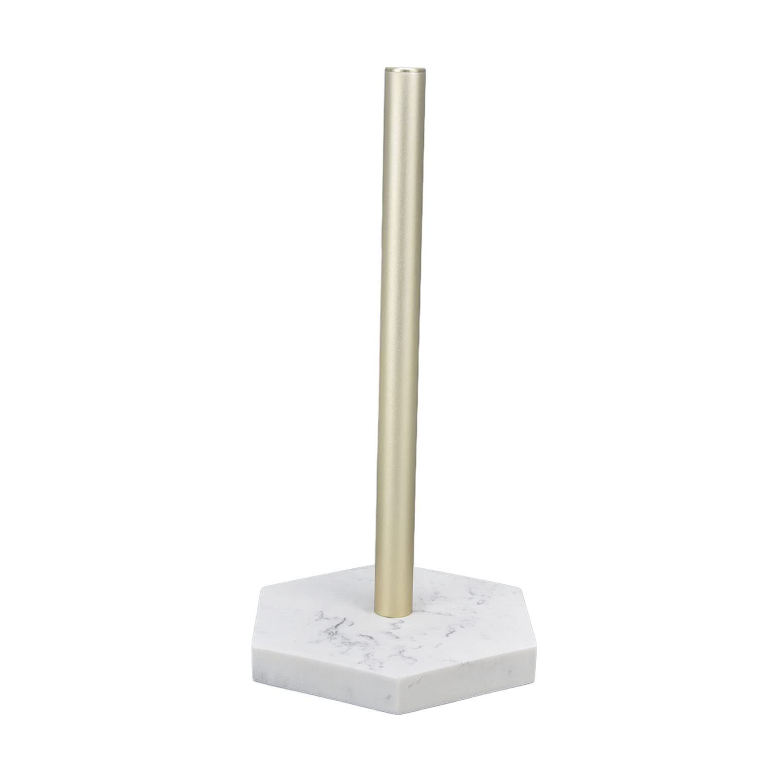 FTVOGUE Marble Paper Towel Holder - Standing Multifunctional Kitchen & Bathroom Towel Roll Rack - Elegant Simulation Stone Design for Office, Home & Restaurant Use - Perfect for Countertop, Cabinet & Shelf Organization