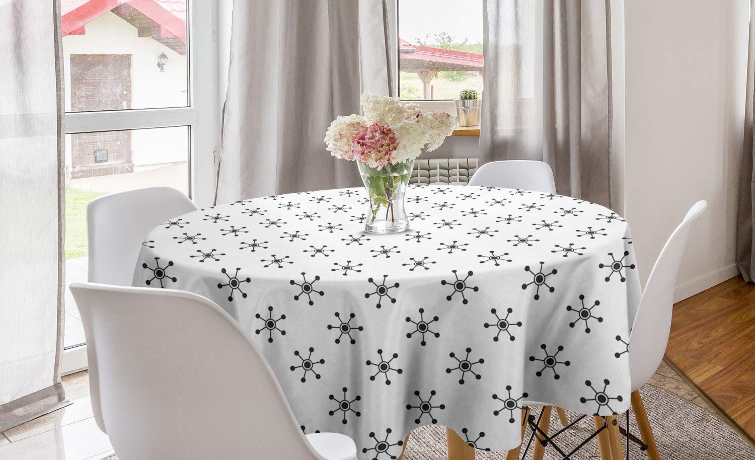 Ambesonne Abstract Round Tablecloth 60