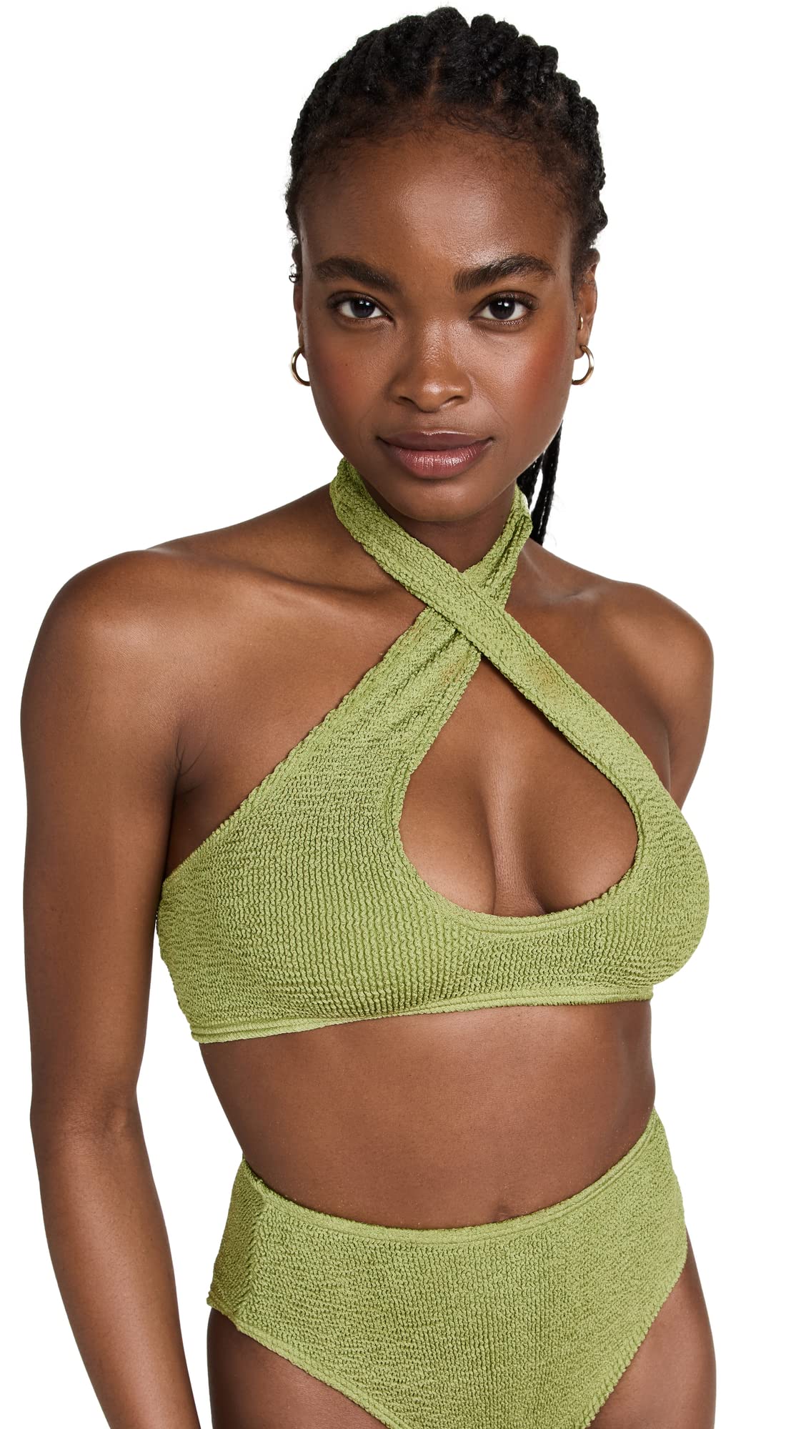 Bond-Eye Women's Carmen Crop Bikini Top - Sexy Swimwear for Summer Beach, Pool Party & Vacation | Adjustable Straps & Comfort Fit