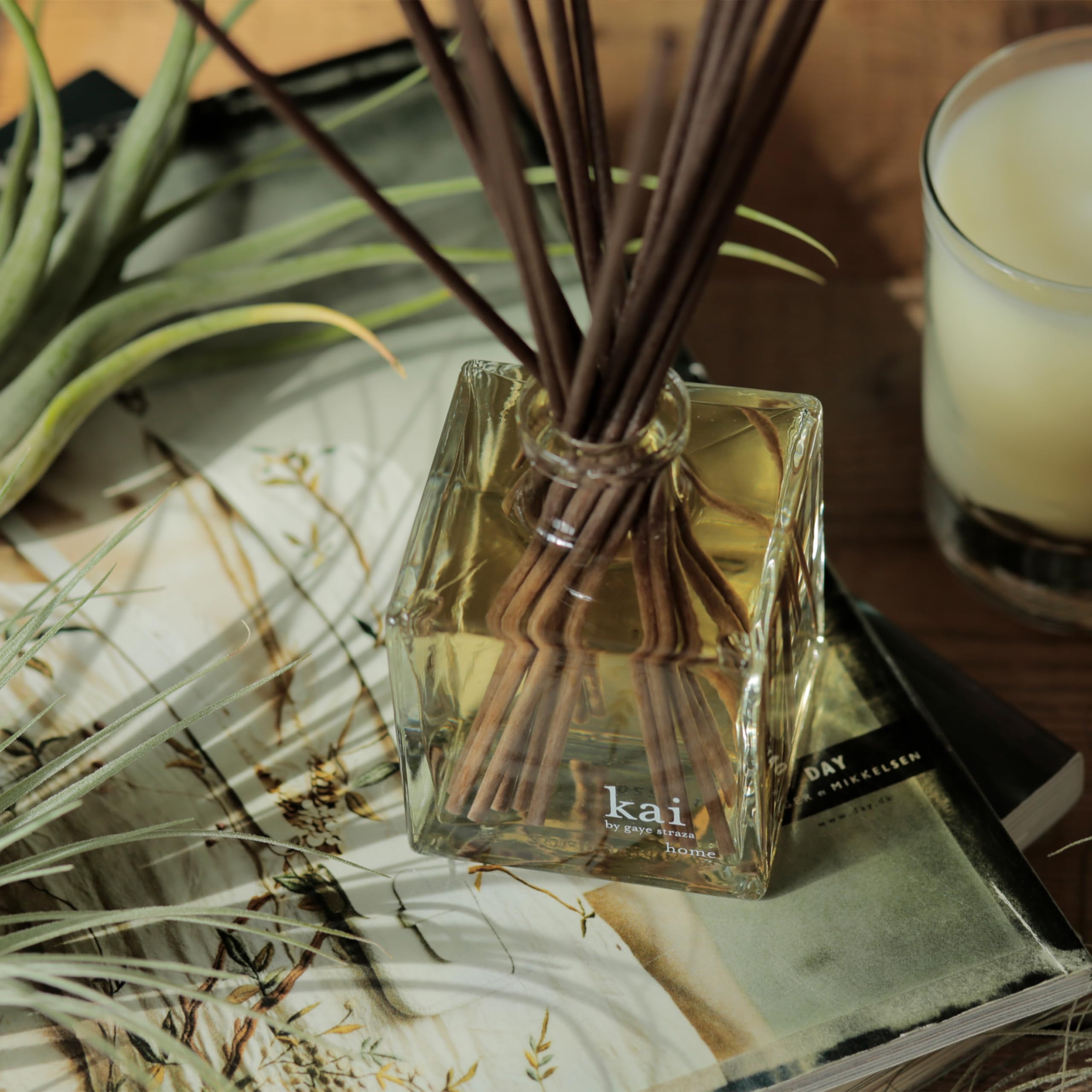 Kai Reed Diffuser - Gardenia & White Exotics Fragrance | Fresh, Light & Airy Scent | Vegan, Cruelty-Free, Recyclable | Made in USA | 6.75 fl oz | Perfect for Home, Office & Spa Aromatherapy