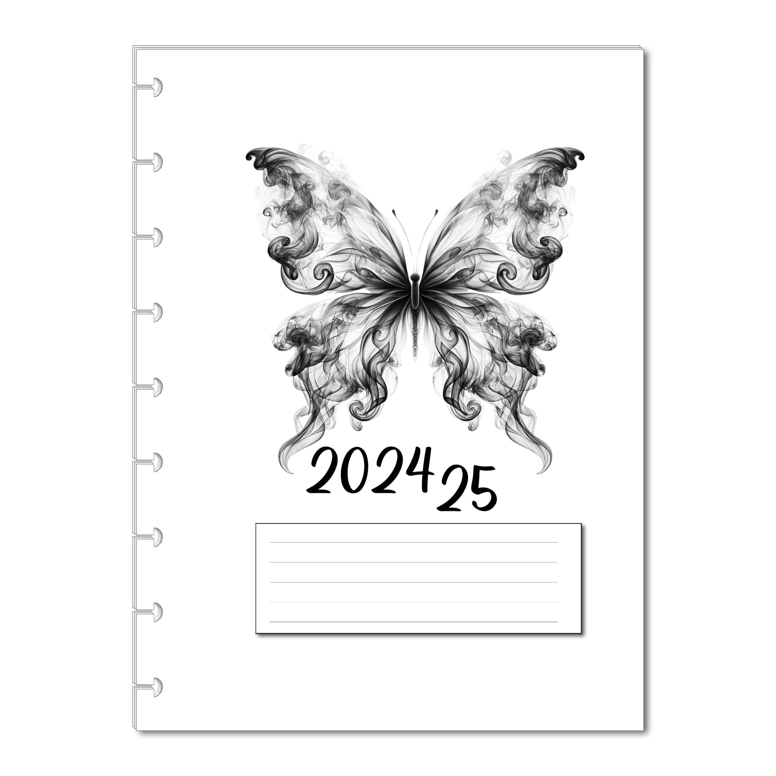 2024-2025 Monthly Planner Refills for Happy Planner - 9 Disc Classic Size 7x9.25 Inches, 18-Month Loose-Leaf Calendar Inserts (July 2024-December 2025) - Butterfly Design for Organizing, Scheduling & Goal Tracking - Perfect for Work, School & Personal Planning