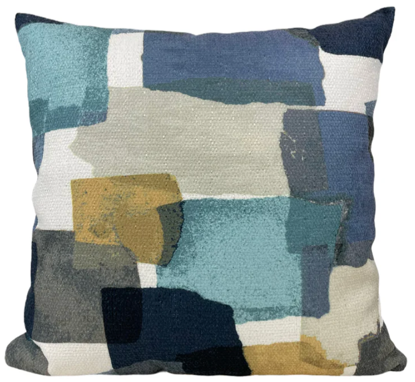 Folio Caspian & Bursa Wedgewood 17x17 Inch Decorative Throw Pillow Set - Soft Square Cushion Covers for Sofa, Bed, Living Room, and Home Decor