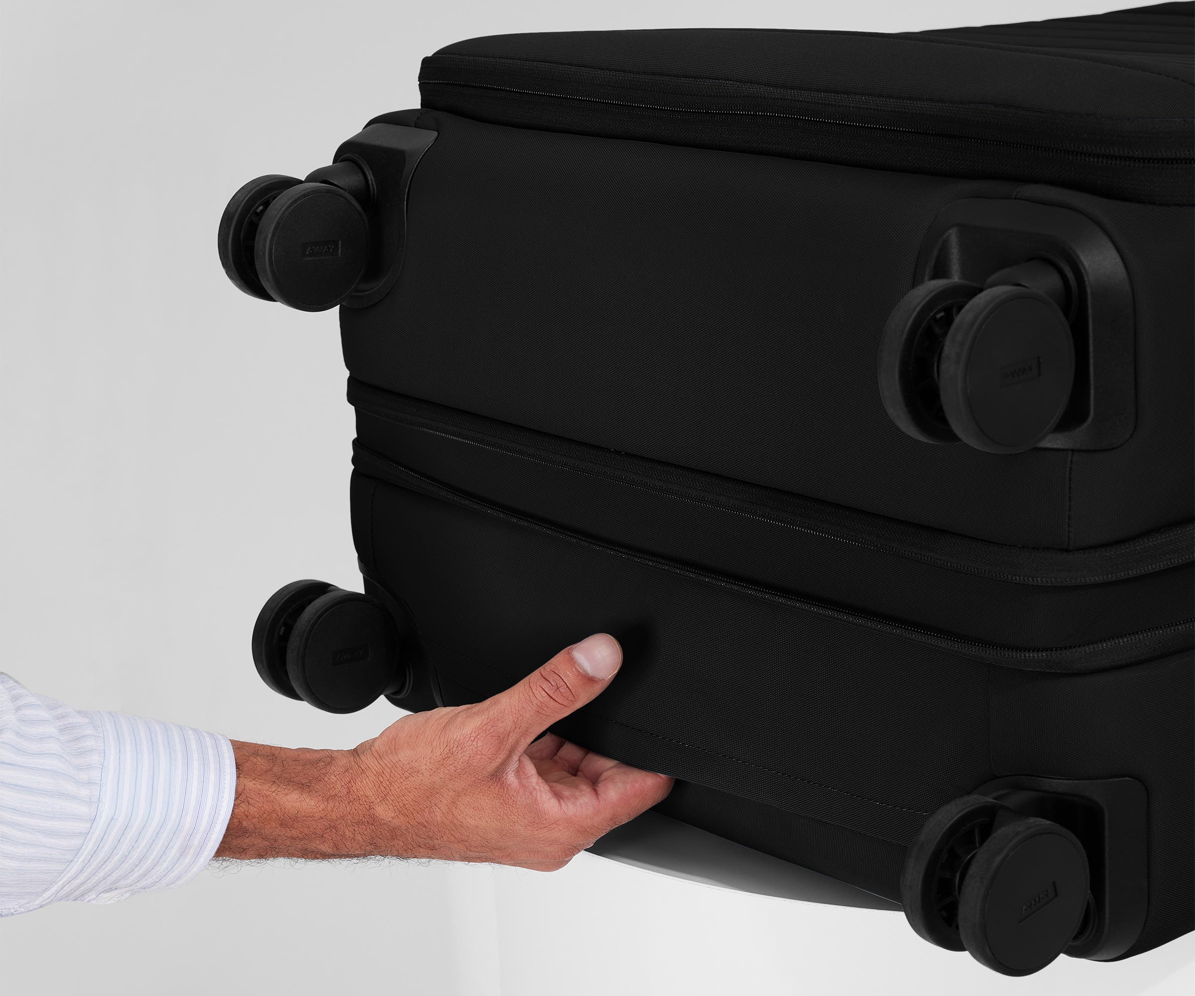 Premium Softside Large Luggage in Jet Black - Durable & Lightweight Suitcase for Travel, Business Trips & Vacations
