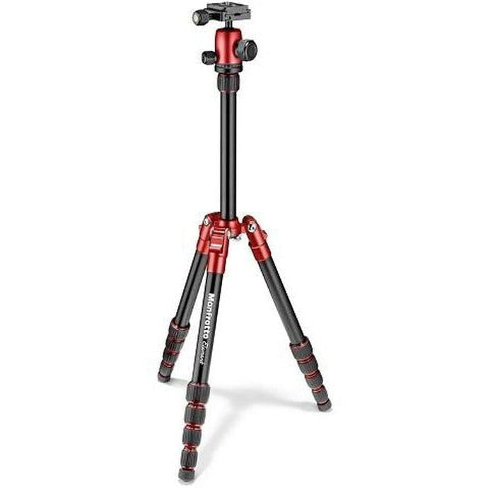Manfrotto Element Traveler Aluminum Quick Release Ball Head Small Red - Compact Tripod Head for Travel Photography & Vlogging