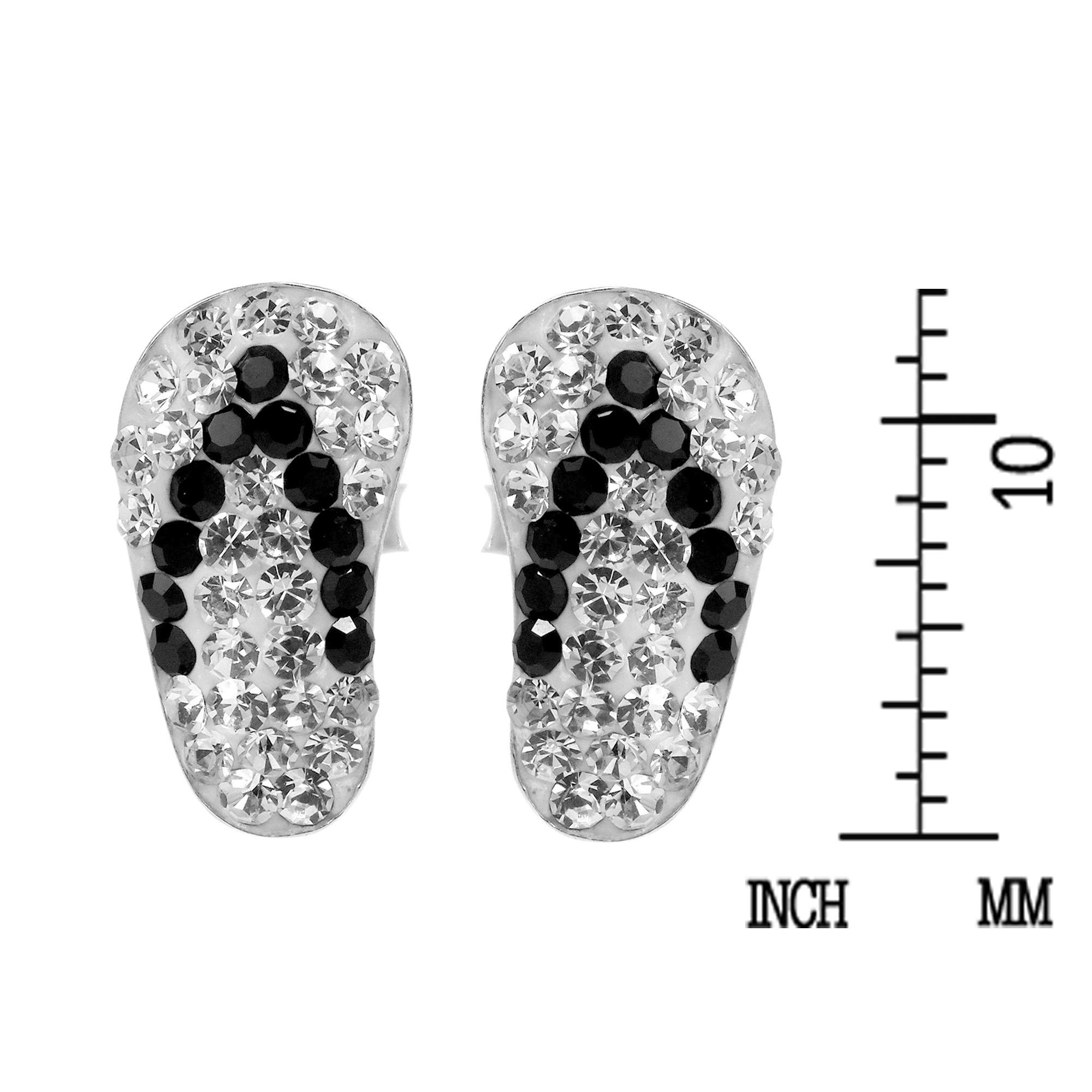 Sparkling Flip Flops Island Theme .925 Sterling Silver Stud Earrings with Cubic Zirconia - Perfect for Beach Vacations, Summer Parties & Tropical Getaways