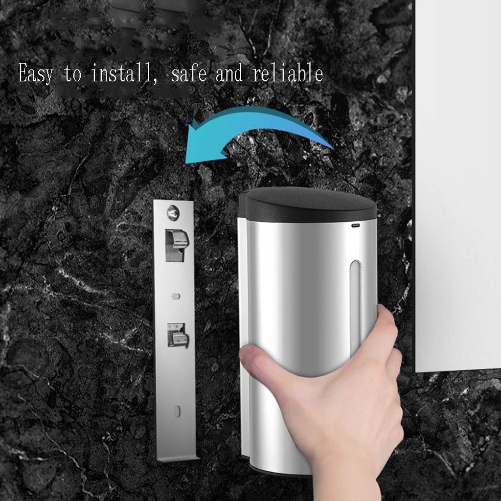 Automatic Foam Soap Dispenser 700ML - Touchless Stainless Steel Refillable Hand Soap Dispenser for Bathroom, Kitchen & Hotel Use - Non-Contact Liquid Soap Dispenser (Gray) - Ideal for Home, Office & Commercial Spaces