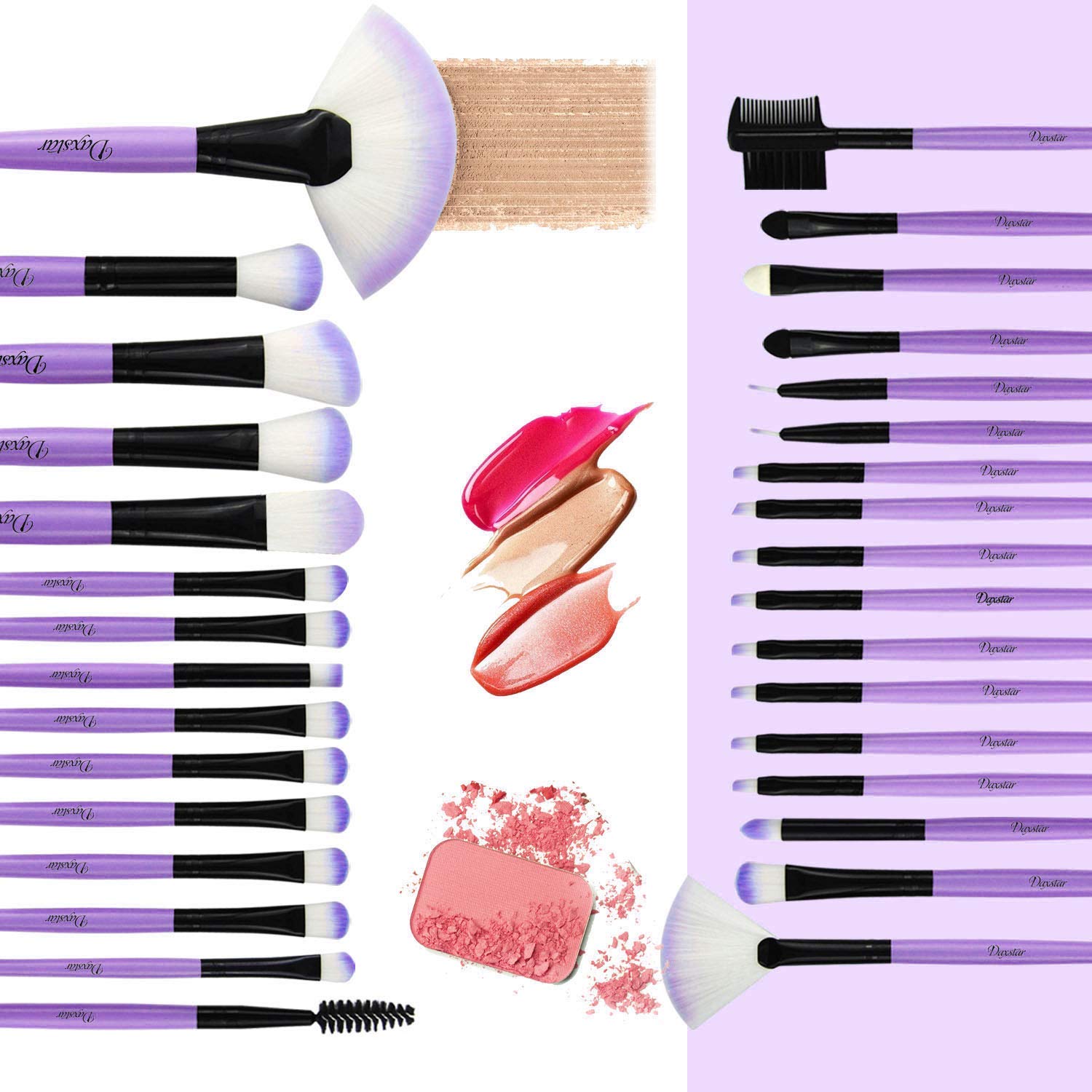 32-Piece Professional Makeup Brush Set - Eyeshadow, Foundation, Concealer, Eyelash & Blusher Brushes for Beginners & Professionals | Perfect for Daily Makeup, Contouring & Special Occasions
