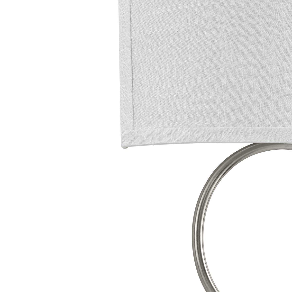 Progress Lighting LED Shaded Sconce - Brushed Nickel One-Light Circle Wall Light Fixture for Bedroom, Hallway & Living Room Decor