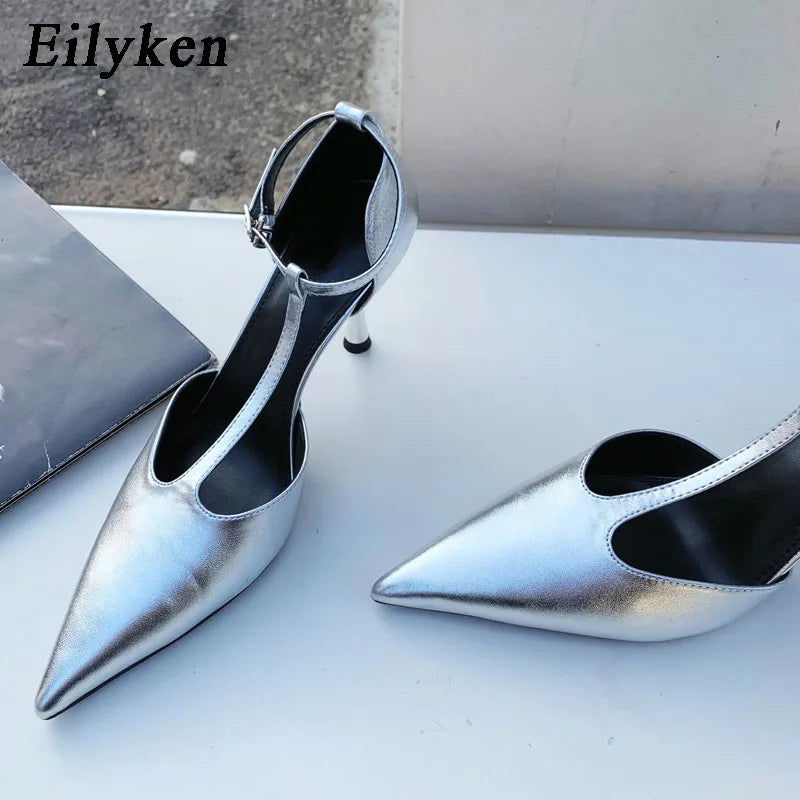 Eilyken Women's Fashion Pointed Toe Pumps - Elegant Hollow Out Sandals for Spring & Autumn | Comfortable Ladies Dress Shoes for Office, Party & Wedding Occasions