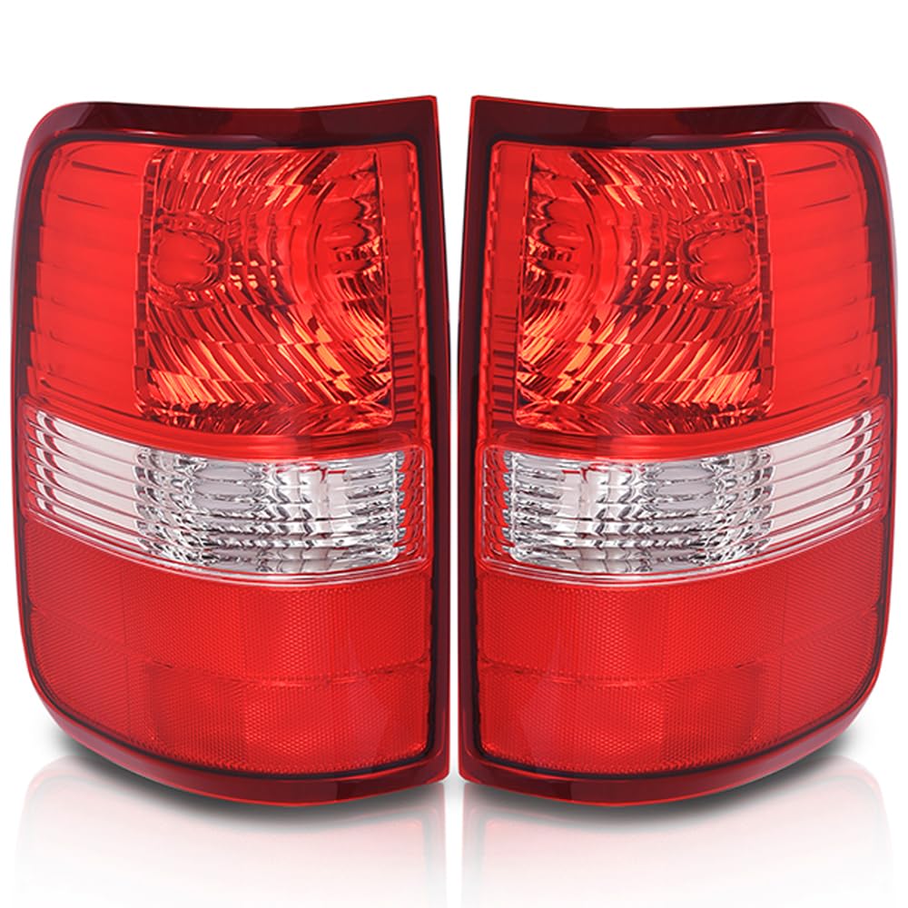 PIT66 LED Tail Lights Compatible with Ford F150 2004-2006 - Red Rear Brake Lamps Pair (Driver & Passenger Side) - Durable Replacement for Improved Visibility & Safety at Night Driving