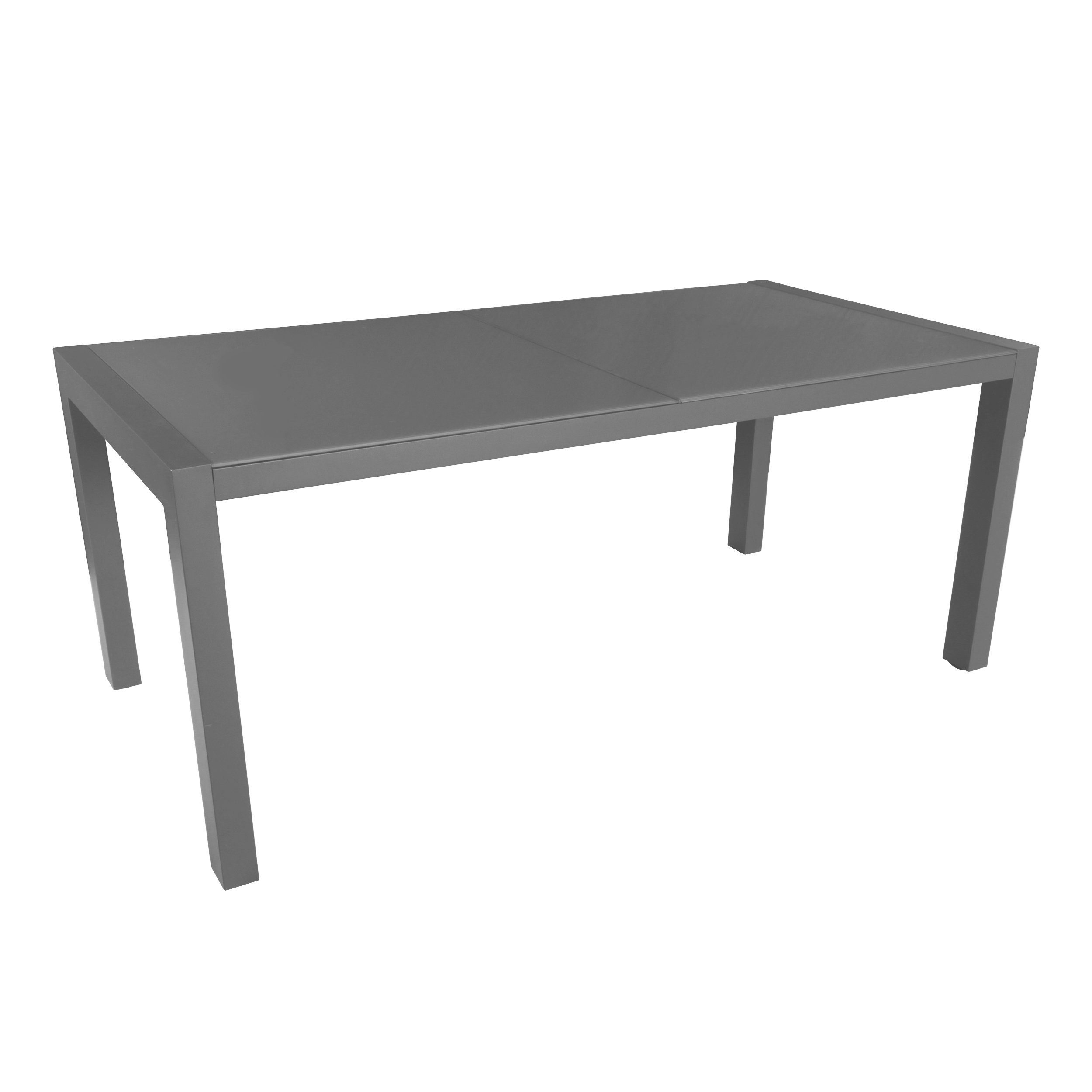 Christopher Knight Home Eli Outdoor Tempered Glass Dining Table with Aluminum Frame - Weather-Resistant Gray Patio Furniture for Backyard, Garden & Poolside Dining