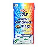 Jay Bags SN-67 Insulated Hot & Cold Sandwich Lunch Bag - 2 Pack - Perfect for School, Work, Picnics & Outdoor Activities