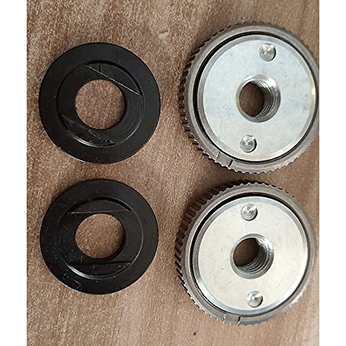 M14 Thread Angle Grinder Replacement Quick-Release Nut & Self-Locking Pressure Plate Kit - Compatible with DeWalt, Milwaukee, Bosch Power Tools (2-Pack) - Perfect for Metal Cutting, Grinding & DIY Projects