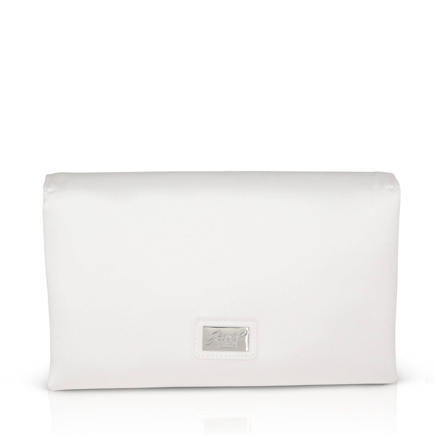 Alicia Ivory Satin Envelope Clutch with Crystal Bow - Elegant Evening Bag for Weddings, Prom & Special Occasions