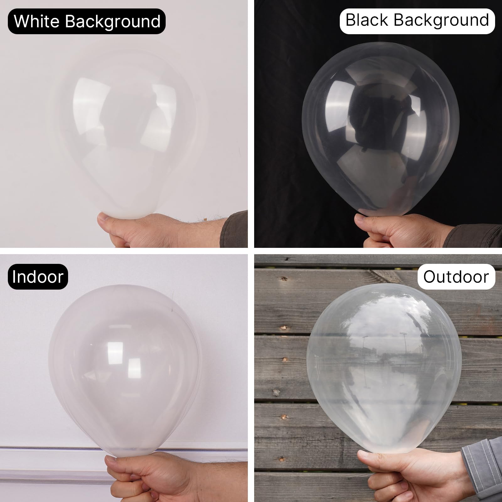 PartyWoo 50-Pack 12 Inch Clear Transparent Balloons for Graduation, Wedding, Engagement, Anniversary, Baby Shower, Gender Reveal & Birthday Party Decorations - Perfect for Indoor & Outdoor Celebrations