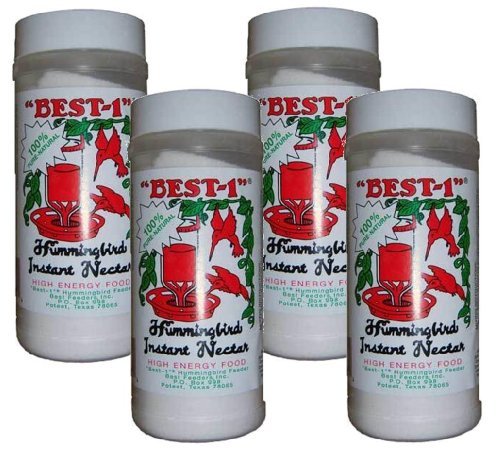 Original Hummingbird Instant Nectar - 4 Jars (14 Oz Each) Makes 56 Oz - Fast & Easy Bird Food - Attract Hummingbirds to Your Garden or Backyard - Made in USA