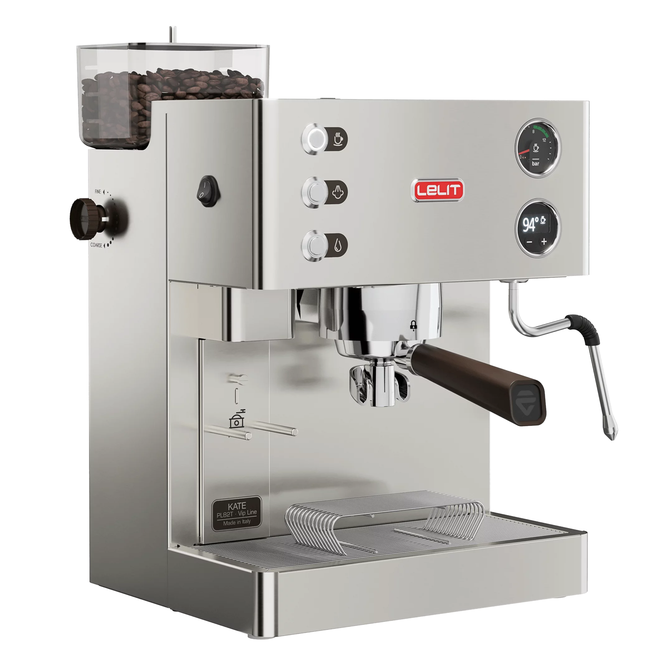 Lelit Kate Espresso Machine - Professional Semi-Automatic Coffee Maker for Home & Cafe | Perfect for Latte, Cappuccino & Americano | Compact Design with PID Temperature Control