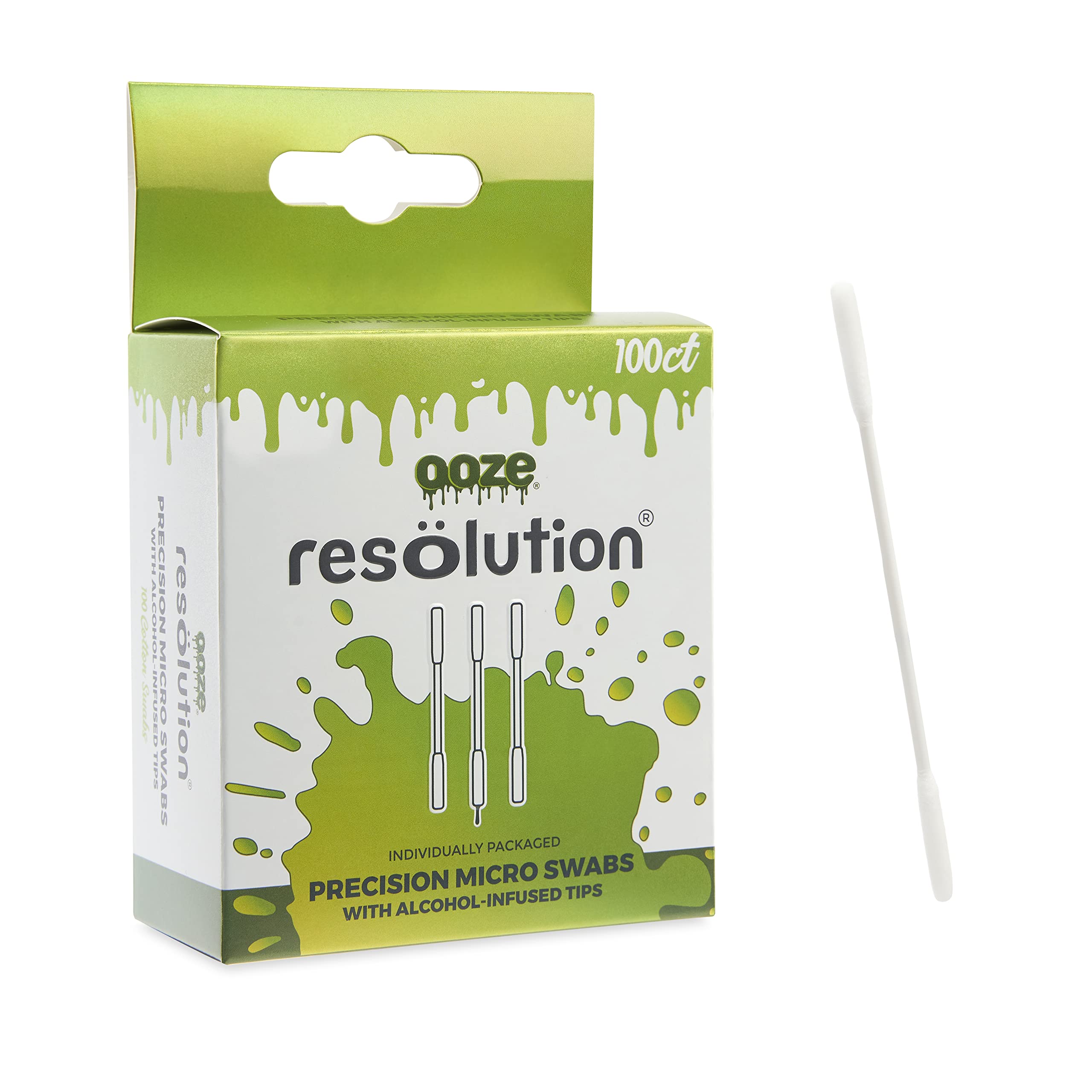 RESÖLUTION Ooze Resolution Glass Cleaner Kit - Spotless Cleaning Bundle (1 Gel Pack, Caps, Cotton Swabs & Brush Cleaners) - Liquid Cleaning Solution for Bongs, Pipes & Glassware - Perfect for Daily Maintenance & Deep Cleaning