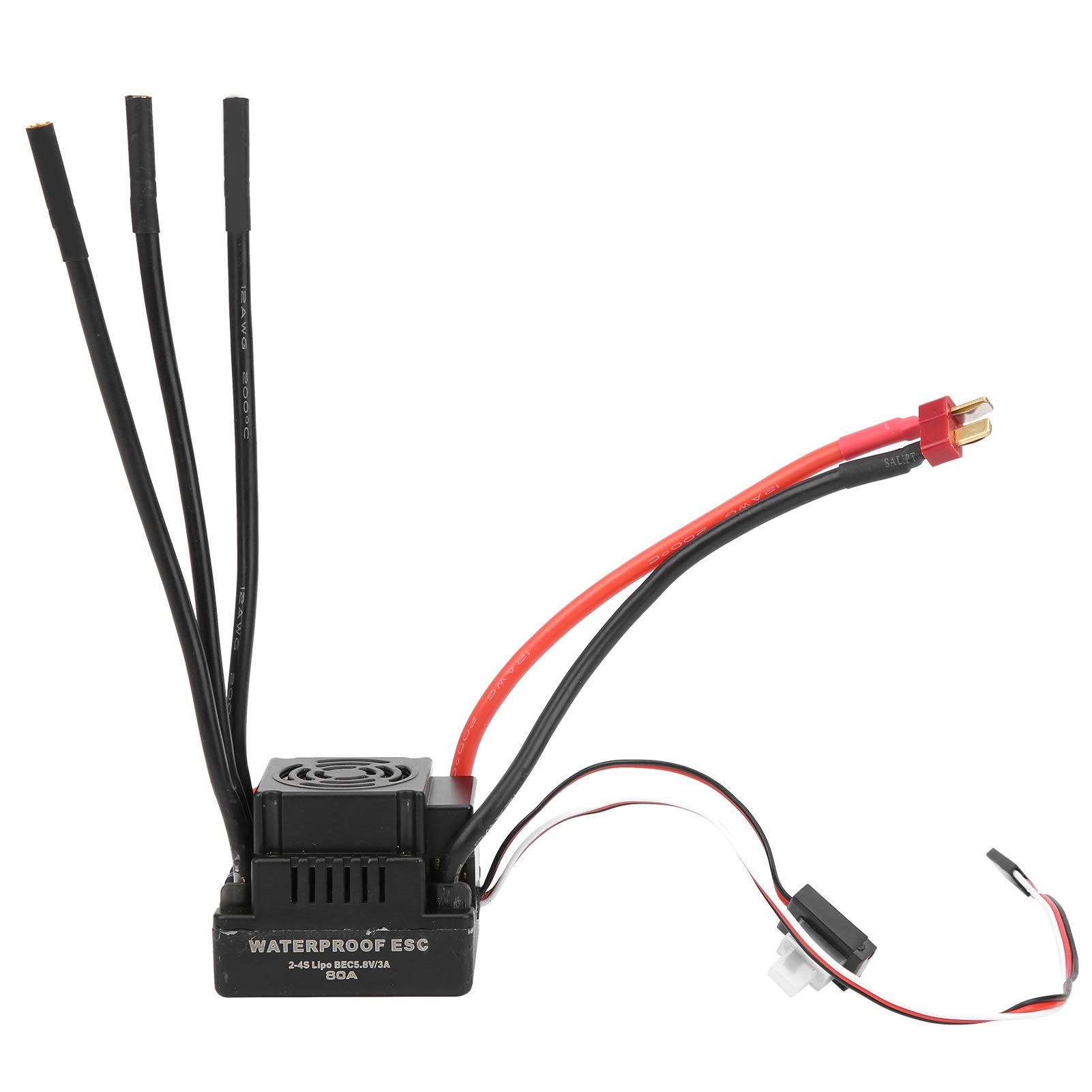 Brushless ESC for RC Cars - Waterproof Electric Speed Controller with T Plug, Durable Upgrade Accessory for 1/8 Scale RC Vehicles | Perfect for Off-Road Racing, Crawling & RC Hobby Enthusiasts