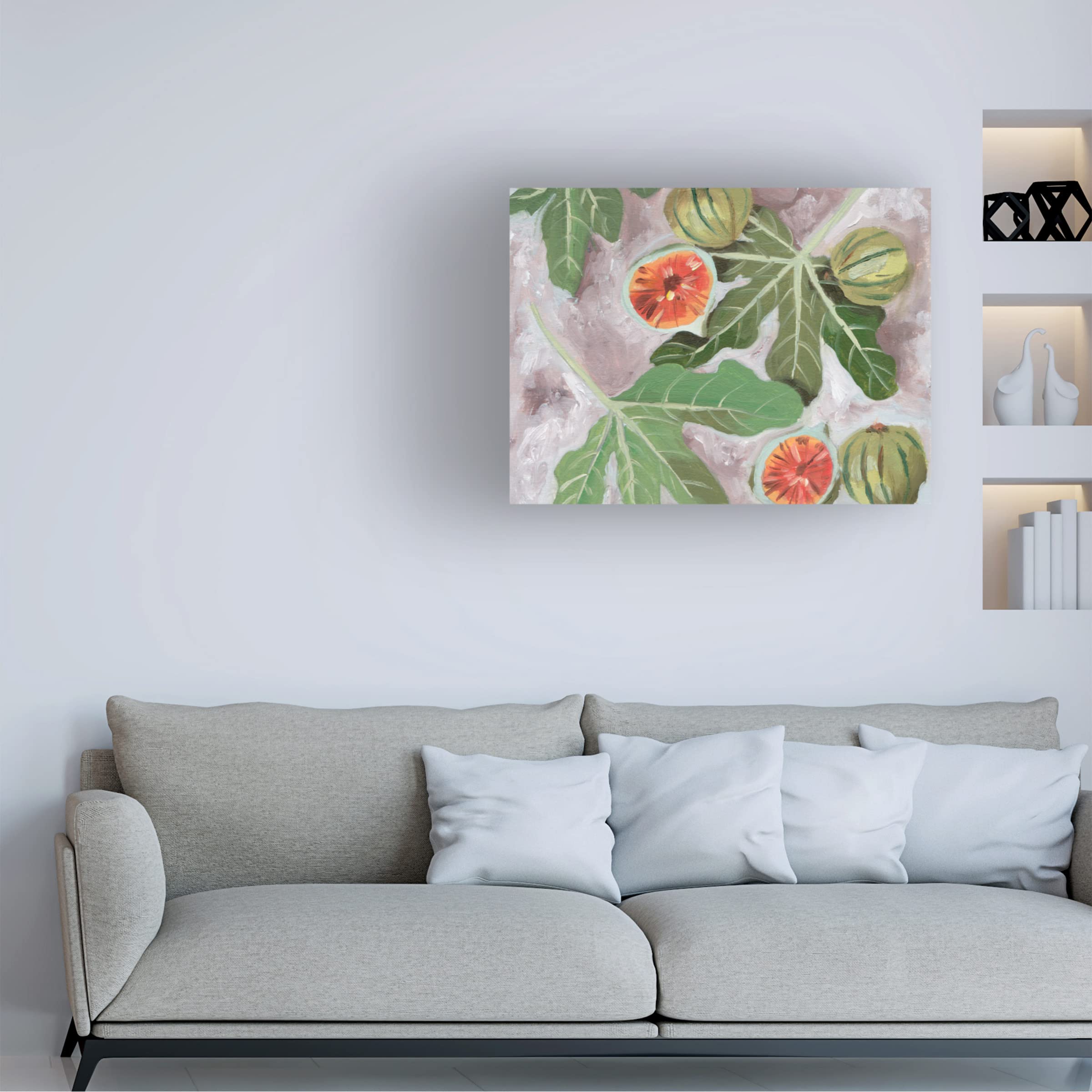 Trademark Fine Art 'DecoratIVe Fig II' Canvas Wall Art by Melissa Wang - Modern Abstract Painting for Living Room, Bedroom & Office Decor